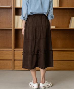 ティアードスカート コーデュロイスカート 送料無料 即日発送-5