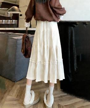 ティアードスカート コーデュロイスカート 送料無料 即日発送-7