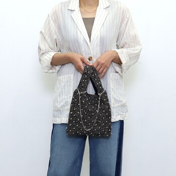 パール付 メタリック 2WAYバッグ 2026新作 COOCO 送料無料 即日発送-22