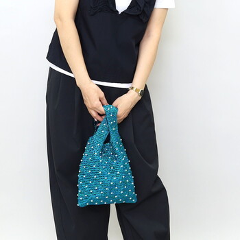 パール付 メタリック 2WAYバッグ 2026新作 COOCO 送料無料 即日発送-3