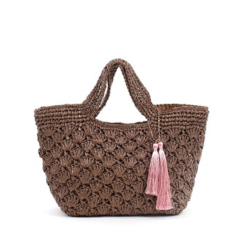 カラフル PPヒモ柄編み かごバッグ かごバッグ COOCO クーコ 送料無料 即日発送-14