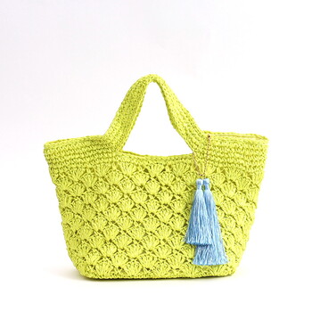 カラフル PPヒモ柄編み かごバッグ かごバッグ COOCO クーコ 送料無料 即日発送-1