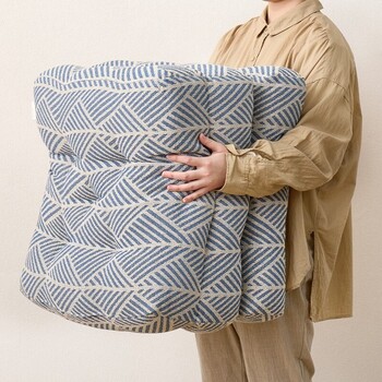 3つ折りごろ寝クッション インド綿100% クラック 2カラー 約50×150cm 送料無料-15