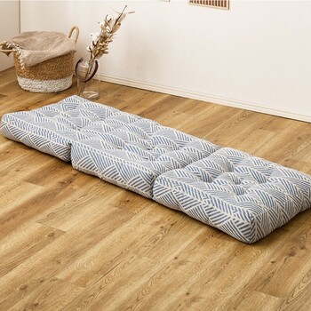 3つ折りごろ寝クッション インド綿100% クラック 2カラー 約50×150cm 送料無料-0