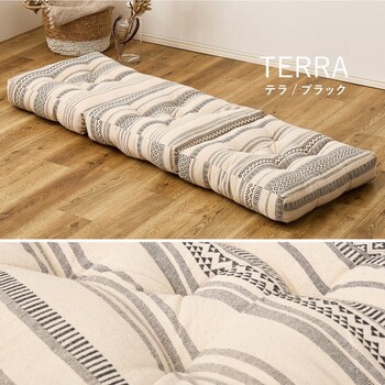 3つ折りごろ寝クッション インド綿100% クラック 2カラー 約50×150cm 送料無料-20