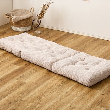 3つ折りごろ寝クッション インド綿100% クラック 2カラー 約50×150cm 送料無料-1