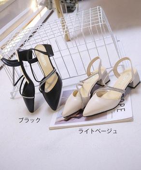 ポインテッドトゥパンプス ラインストーン 送料無料 即日発送-1