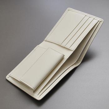 二つ折り財布 日本製財布 白馬毛×牛革短財布 国産 午年 丙午 金運 開運 紳士二つ折り財布 送料無料-1