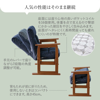 座椅子 誰かのベストになる座椅子 ブルー 送料無料-3