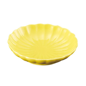 ひな菊平皿 ルリ 黄 織部 日本製 美濃焼 3個セット 送料無料-1