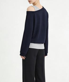 レイヤード風スウェットワンショルダー秋服 送料無料 即日発送-7