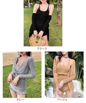 ボレロ付き ワンピース水着セット 送料無料 即日発送-1