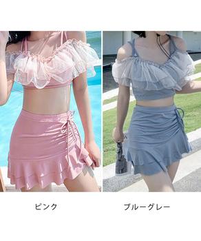 レディース水着 2点セット 小胸 盛れる 送料無料 即日発送-1