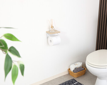 トイレットペーパーホルダー 1ロール　ナチュラル×ヴィンテージデザイン 2個セット 送料無料-9