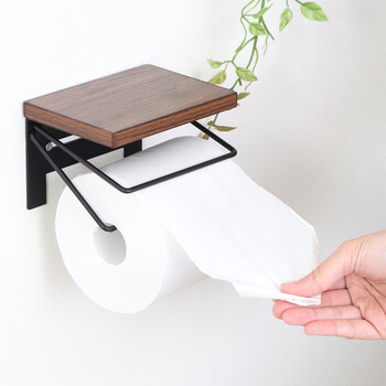 トイレットペーパーホルダー 1ロール　ナチュラル×ヴィンテージデザイン 2個セット 送料無料-12