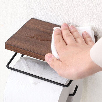 トイレットペーパーホルダー 1ロール　ナチュラル×ヴィンテージデザイン 2個セット 送料無料-16