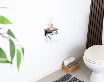 トイレットペーパーホルダー 1ロール　ナチュラル×ヴィンテージデザイン 2個セット 送料無料-17