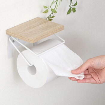 トイレットペーパーホルダー 1ロール　ナチュラル×ヴィンテージデザイン 2個セット 送料無料-4