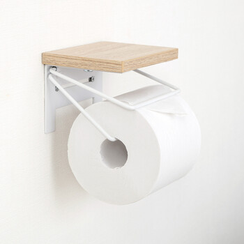 トイレットペーパーホルダー 1ロール　ナチュラル×ヴィンテージデザイン 2個セット 送料無料-6