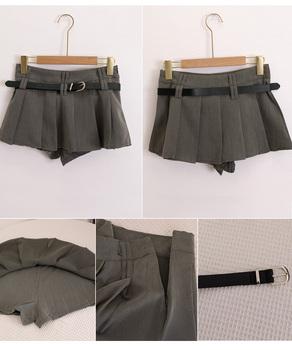 超ミニスカートベルト付きプリーツスカート 送料無料 即日発送-9