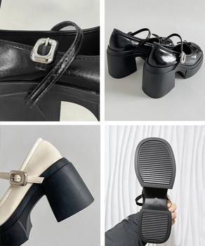 メアリージェーンパンプス 厚底ローファー 送料無料 即日発送-9