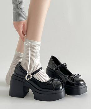 メアリージェーンパンプス 厚底ローファー 送料無料 即日発送-3