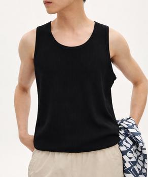 Uネックリブタンクトップメンズトップス夏 送料無料 即日発送-2