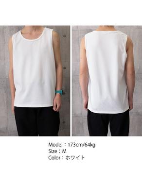Uネックリブタンクトップメンズトップス夏 送料無料 即日発送-8