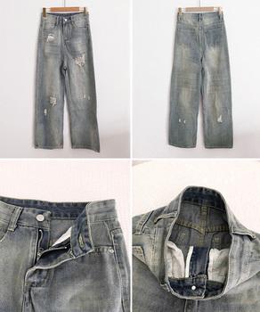 ダメージデニムパンツ レディースジーンズ 送料無料 即日発送-9