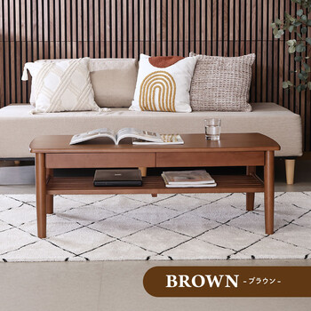 引出し棚付きセンターテーブル カミュ 送料無料-18