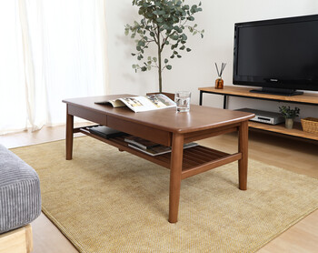 引出し棚付きセンターテーブル カミュ 送料無料-25