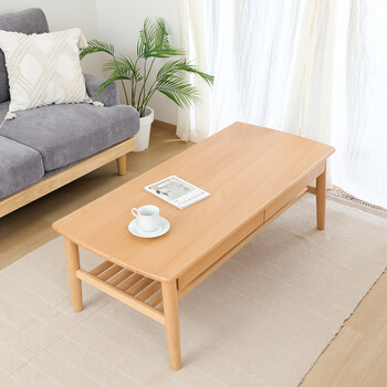 引出し棚付きセンターテーブル カミュ 送料無料-3