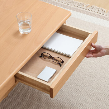 引出し棚付きセンターテーブル カミュ 送料無料-6