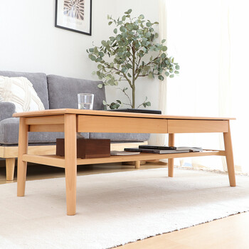 引出し棚付きセンターテーブル カミュ 送料無料-7