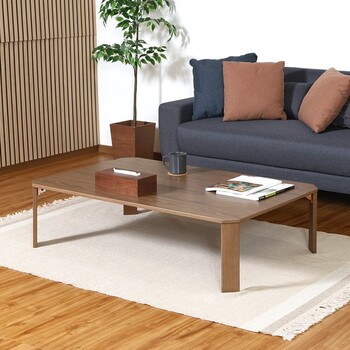 UVモダンローテーブル Latte ウォルナット 120x75 送料無料-2