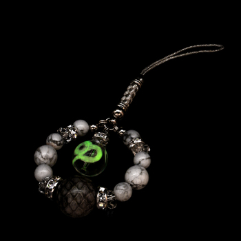 金運蛇 蛍光ストラップ 金運のお守りカード付き 送料無料-1