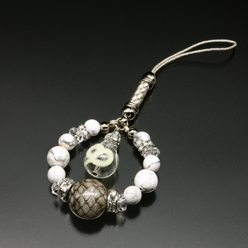 金運蛇 蛍光ストラップ 金運のお守りカード付き 送料無料-2