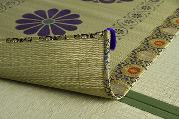 日本製 い草 御前ござ 盆 法事 仏前 捺染 菊柄 約88×180cm 正倉院 御前ござ 送料無料-9