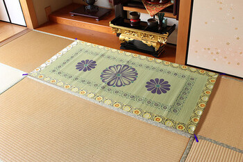 日本製 い草 御前ござ 盆 法事 仏前 捺染 菊柄 約88×180cm 正倉院 御前ござ 送料無料-6