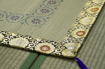 日本製 い草 御前ござ 盆 法事 仏前 捺染 菊柄 約88×180cm 正倉院 御前ござ 送料無料-7