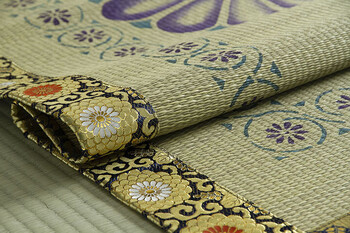 日本製 い草 御前ござ 盆 法事 仏前 捺染 菊柄 約88×180cm 正倉院 御前ござ 送料無料-8