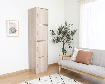 扉付き収納ボックス4段 送料無料-9