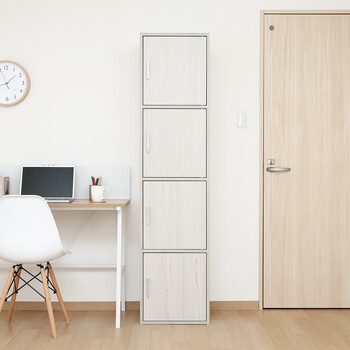 扉付き収納ボックス4段 送料無料-11