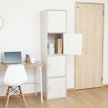 扉付き収納ボックス4段 送料無料-14