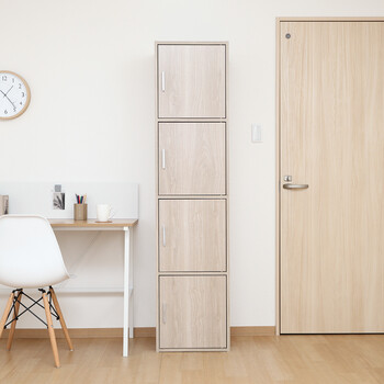 扉付き収納ボックス4段 送料無料-3