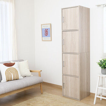 扉付き収納ボックス4段 送料無料-4