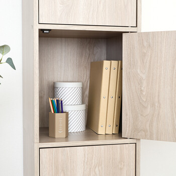 扉付き収納ボックス4段 送料無料-5