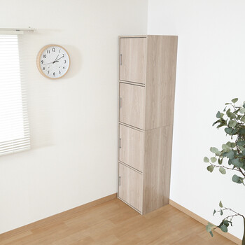 扉付き収納ボックス4段 送料無料-8