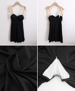 肩リボンワンピース水着オールインワン水着 送料無料 即日発送-8