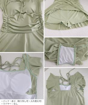 フレアワンピース水着体型カバーレディース 送料無料 即日発送-9